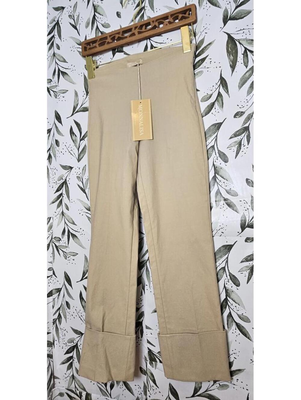 NWT Monnalisa Pants Tan Womens Size 39 (S)